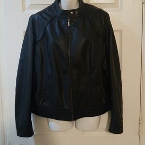 Black leather jacket